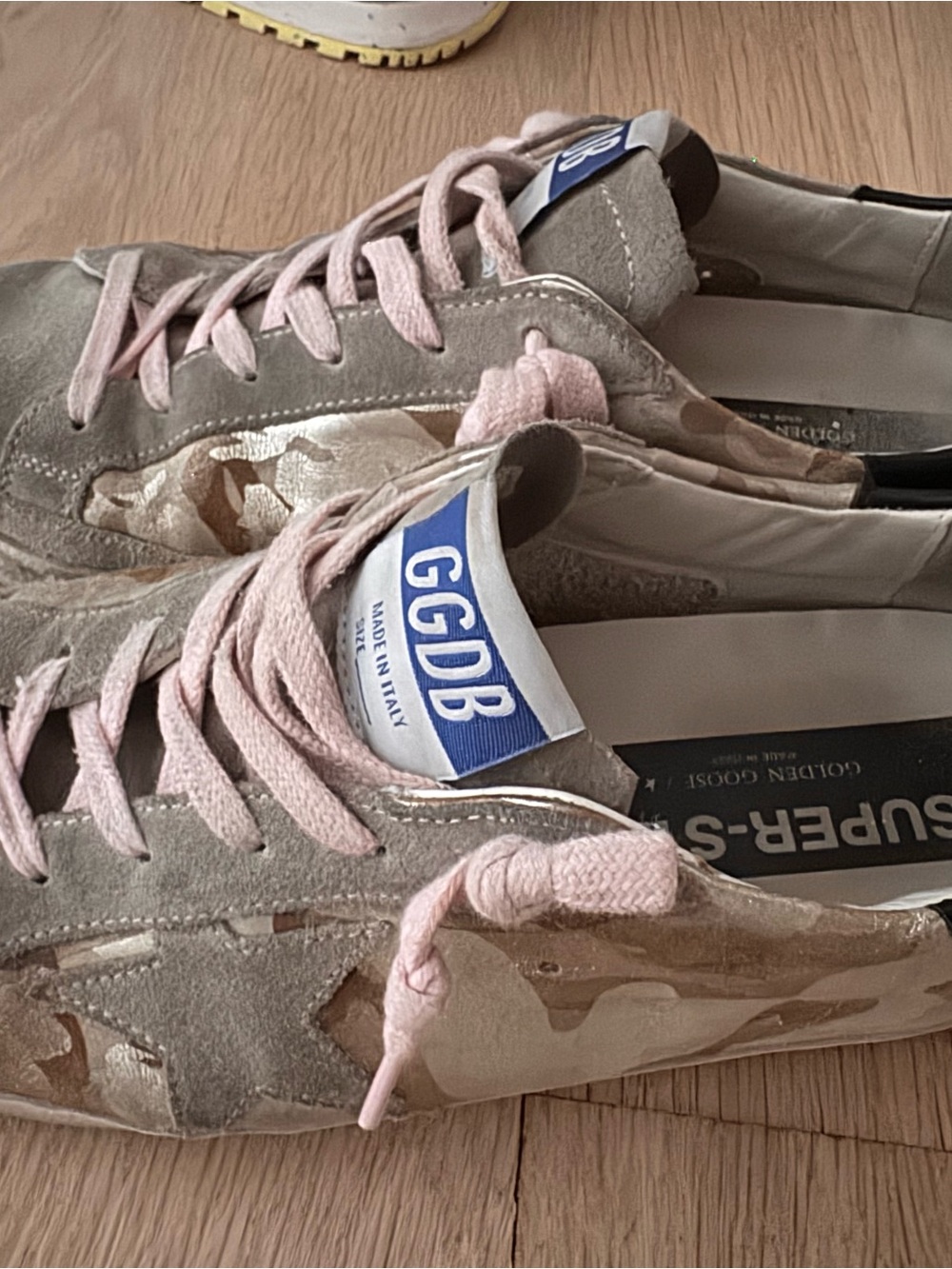 Golden Goose Pink Lace Camo Sneakers size 39 - Picture 4 of 6